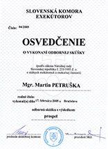 Kladieme dôraz na tímovú prácu a profesionalitu Súdny exekútor Mgr. Martin Petruška